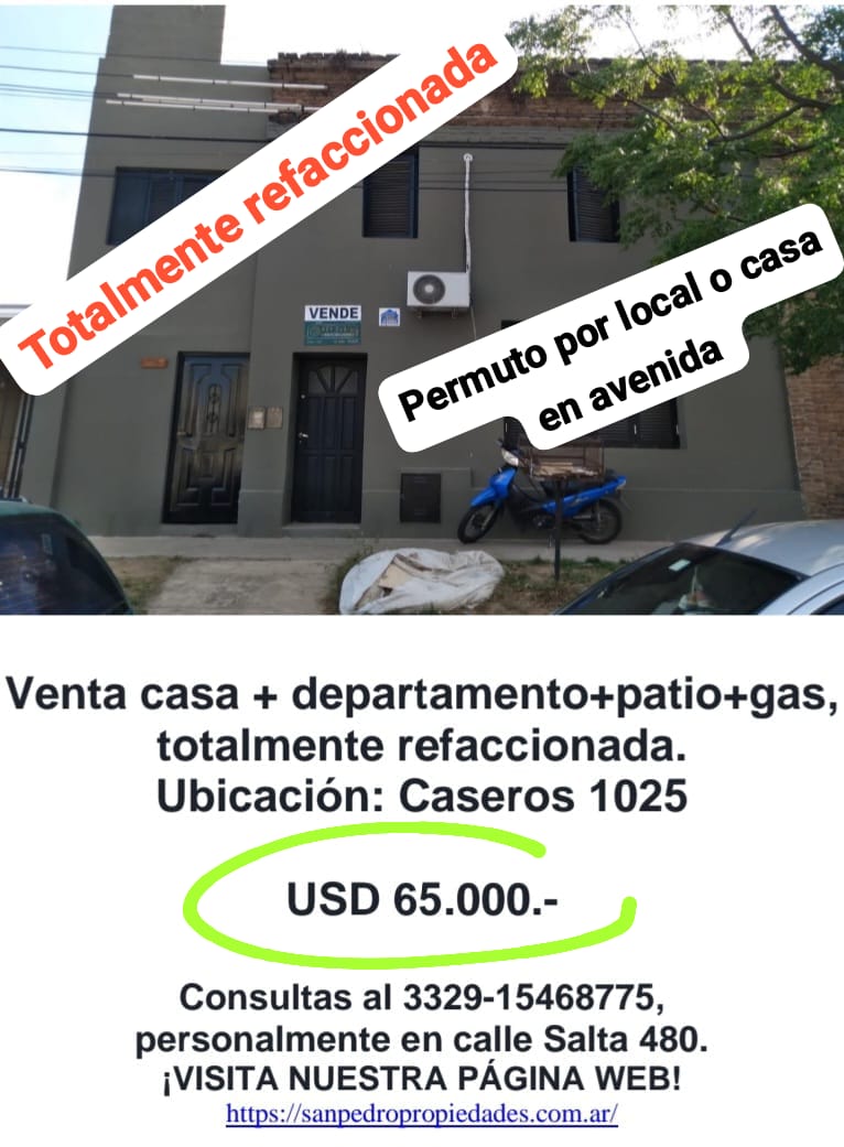 venta casa  y departamento
